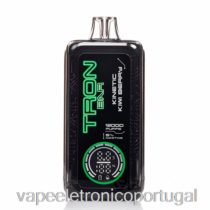 Vape Eletrônico Tron ​​bar 12k Descartável Cinético Kiwi Berry
